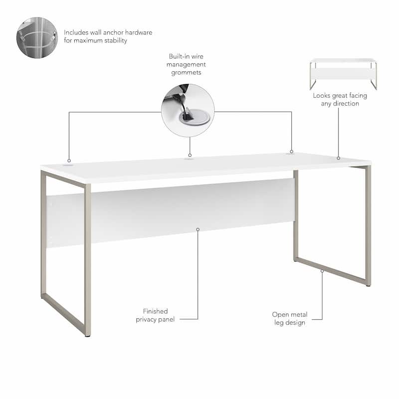 Hybrid 72W x 30D Computer Table Desk by Bush Business Furniture