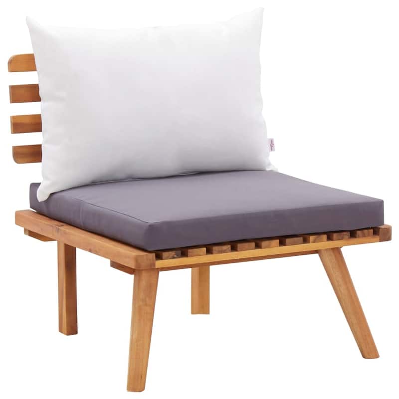 vidaXL Patio Lounge Set Outdoor Sectional Sofa Set Table Solid Wood Acacia - 23.6" x 25.6" x 25.6"
