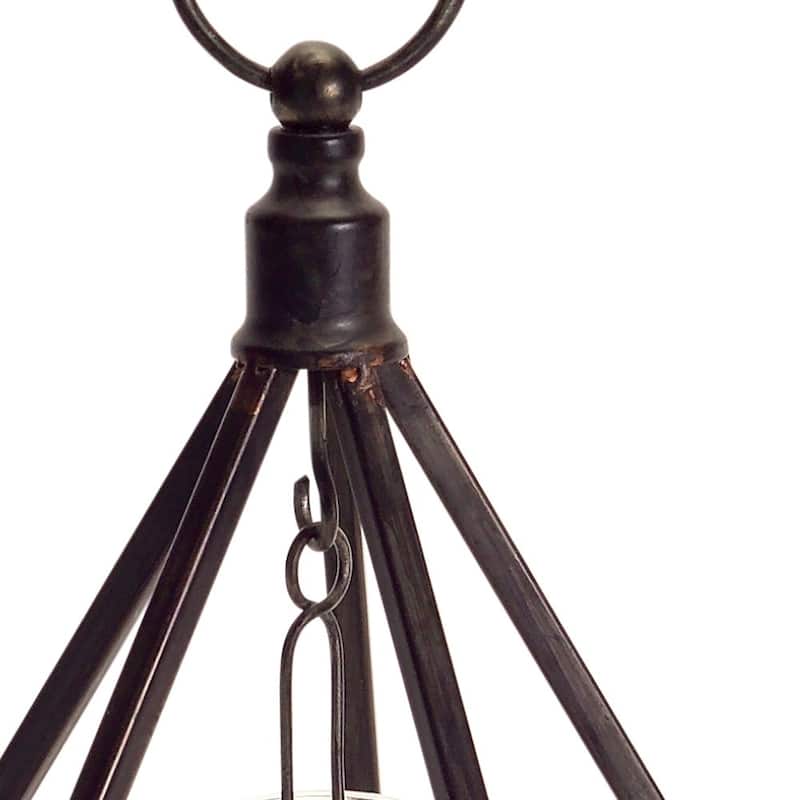 HomeRoots Set Of Two Copper Flameless Floor Tealight Candle Holder - 12