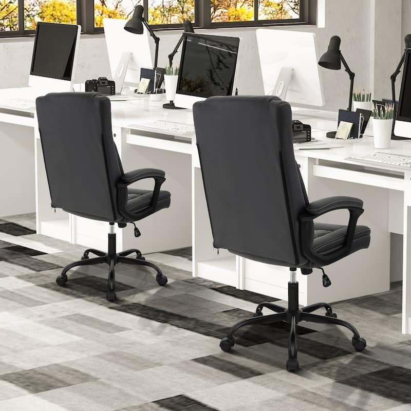 Costway Adjustable Office Desk Chair Ergonomic Executive Chair with - See Details