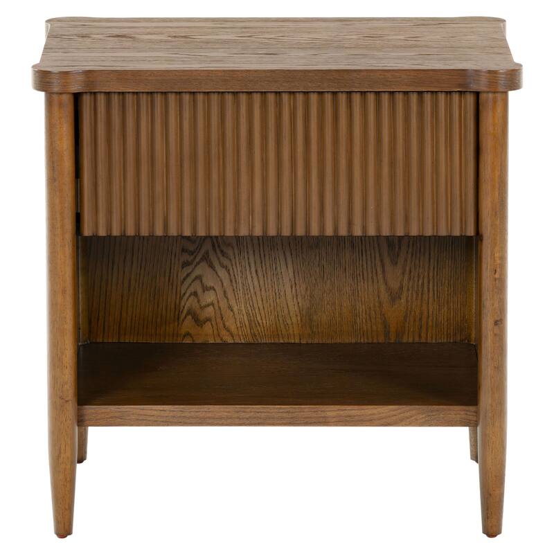 SAFAVIEH Couture Shelbie 1-Drawer Reeded Nightstand, Fully Assembled