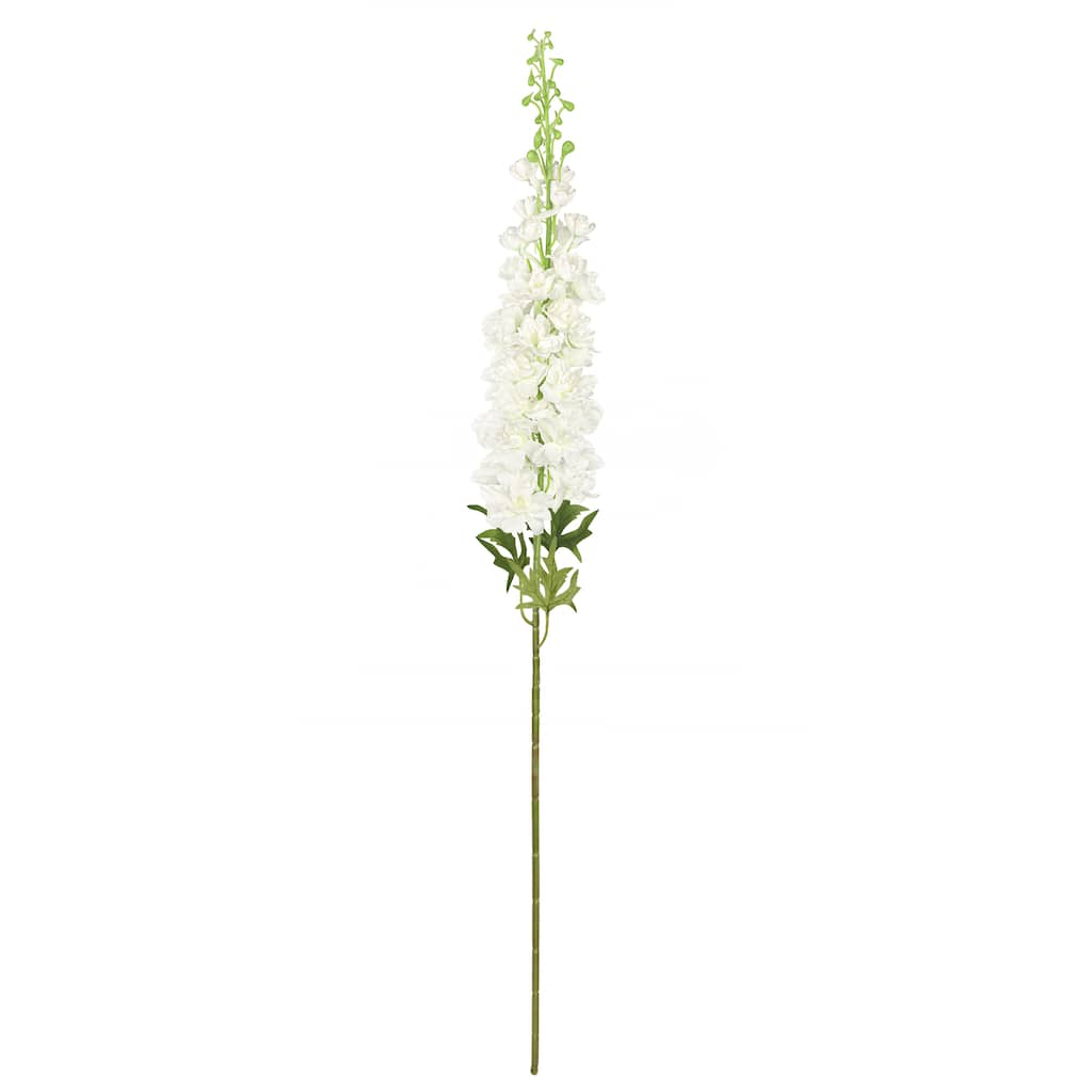Set of 3 Cream White Artificial Delphinium Flower Stem Spray 49in - 49" L x 5" W x 5" DP