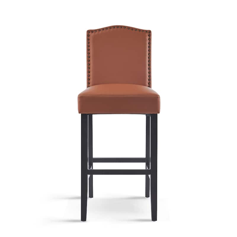 Upholstered Counter Stool Side Dining Chair Set of 2