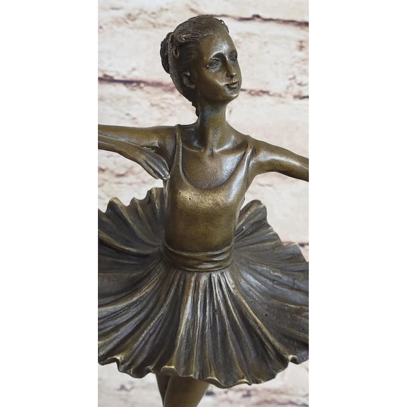 Young Girl Ballerina Ballet Dancer Child Bronze Metal Sculpture Statue Original Milo