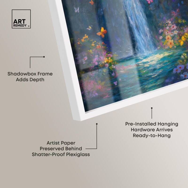 Hidden Falls II Shadowbox by Art Remedy