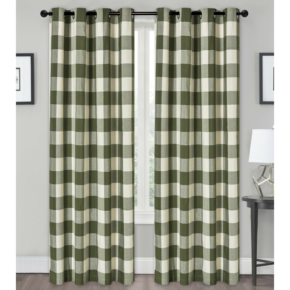 Green Plaid Curtains Bed Bath & Beyond