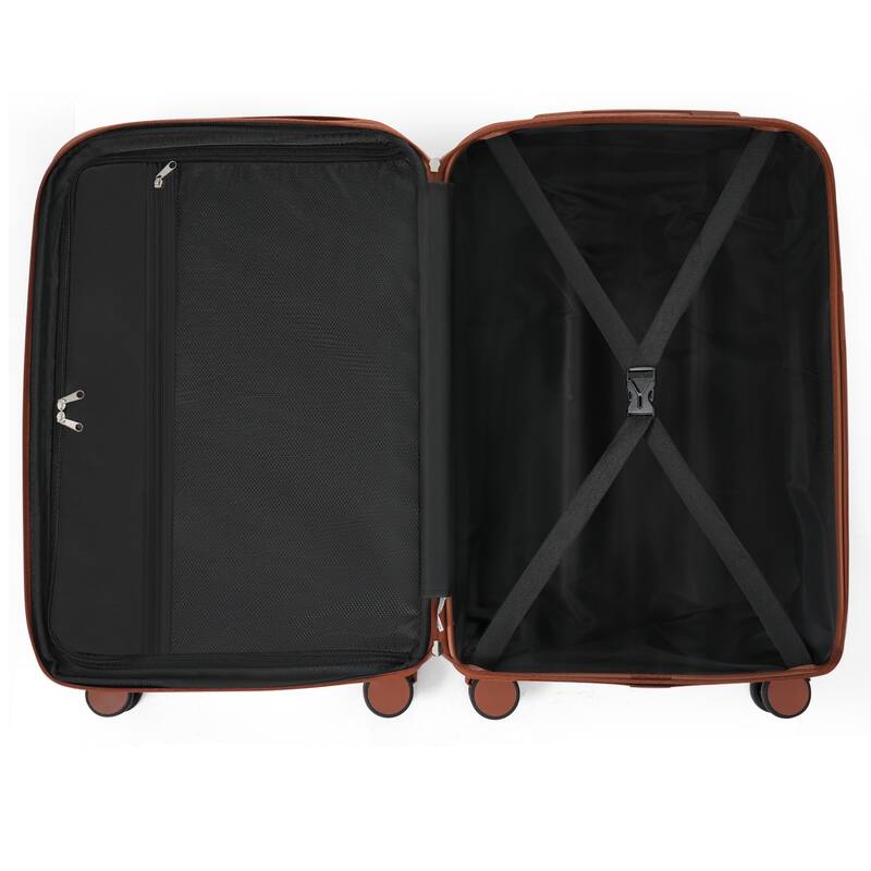 Luggage Set of 3, 20inch with USB Port, front opening design Airline Certified Carry on Luggage, ABS Hard Shell Luggage
