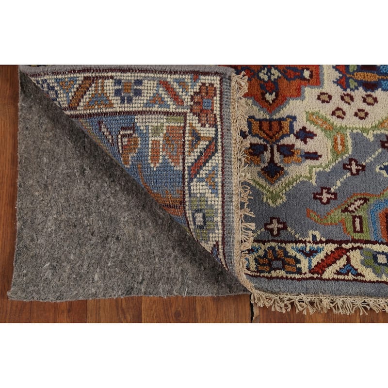 Geometric Kazak Oriental Runner Rug Handmade Traditional Wool Carpet - 2'8"x 7'11"