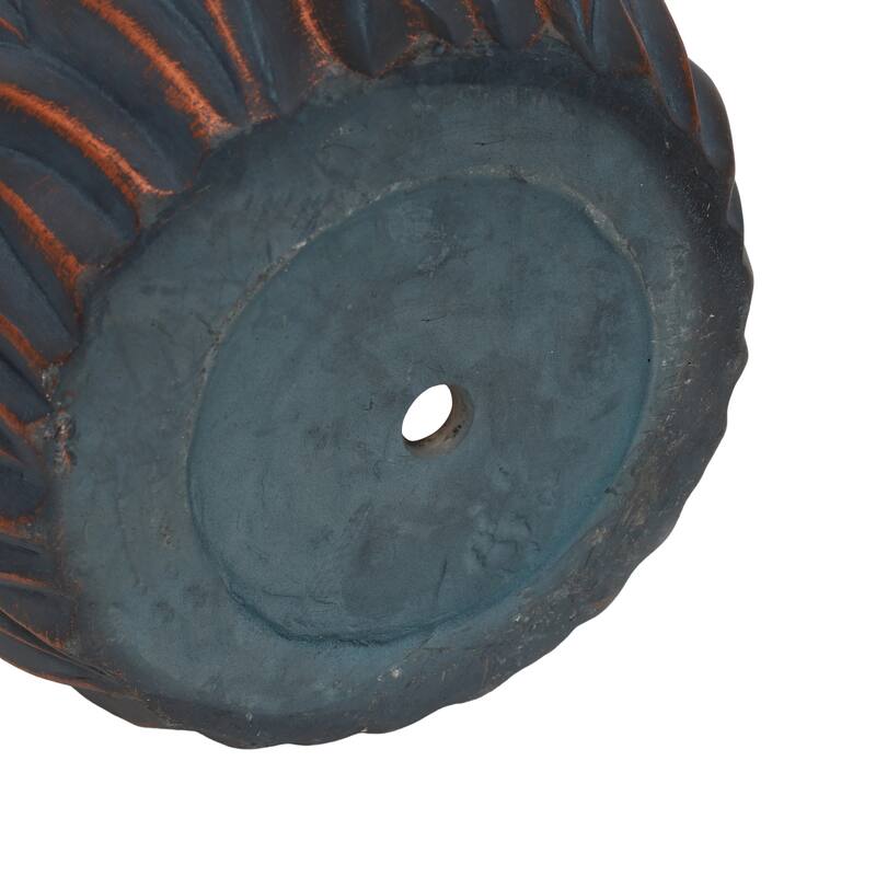 Large Round Planters Set of 2 (15.75"x14.96" & 12.2" x13.39") - Lightweight Plant Pot-Concrete Planter Pots with Drainage Hole