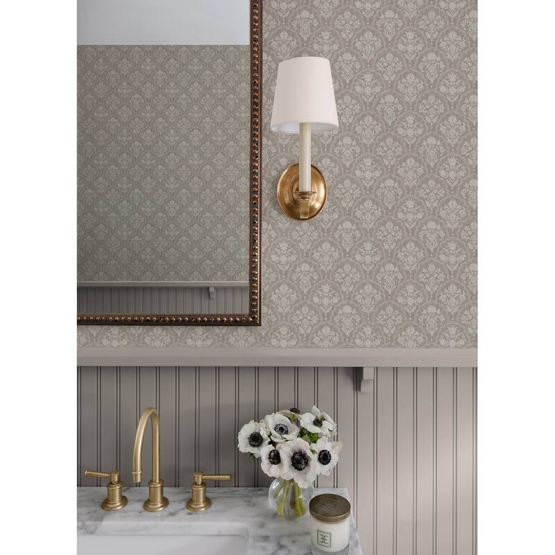 Frances Taupe Fishscale Wallpaper
