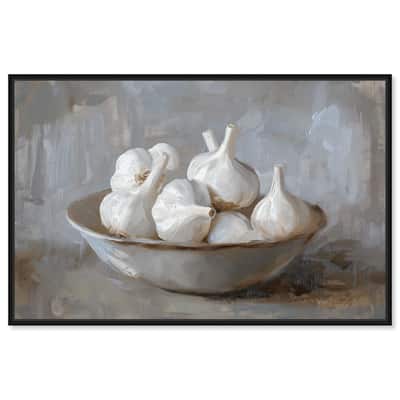 Garlic Bowl Canvas by Art Remedy