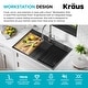 preview thumbnail 127 of 137, KRAUS Kore Workstation Drop-In Stainless Steel Kitchen Sink