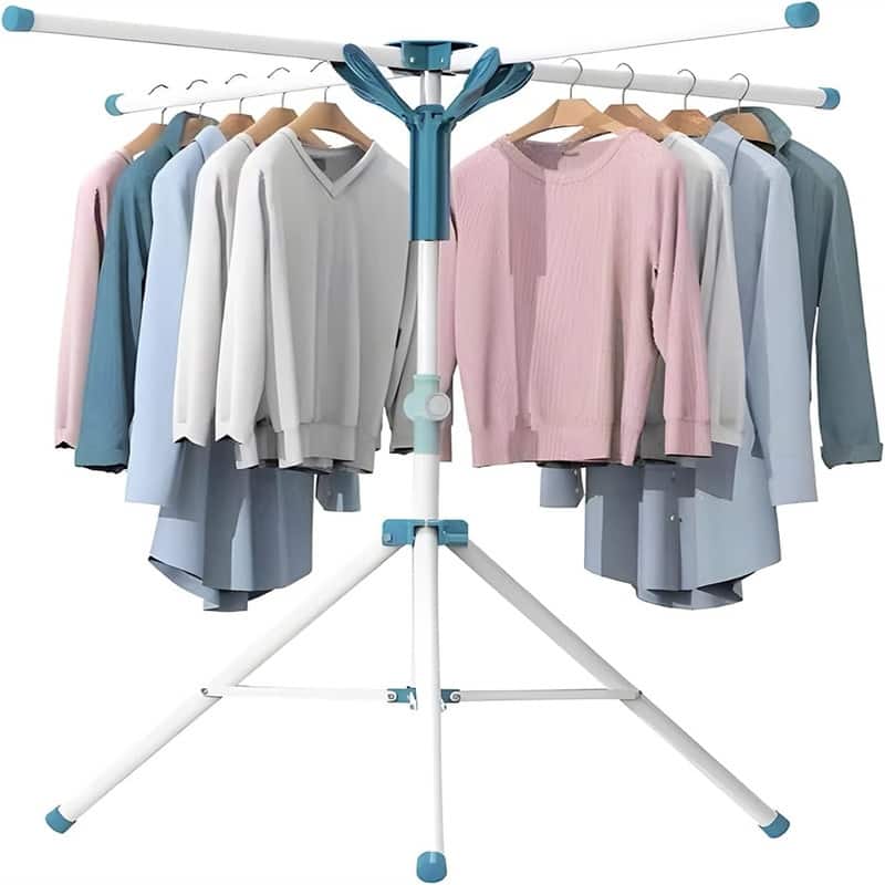 Tripod Clothes Drying Rack Folding Indoor - 4.72"D x 4.72"W x 39.37"H