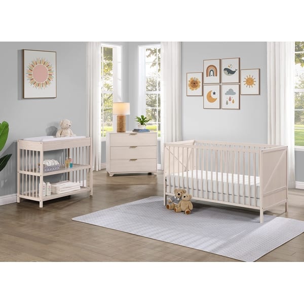 slide 2 of 5, Pixie Zen 3-in-1 Crib in Washed Natural Natural