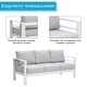 preview thumbnail 40 of 47, Royalcraft 4-Piece All-Aluminum Patio Set with 5" Cushions & 3.2" Widened Armrest, Seats 5, 250 lbs - 4-Piece Sets