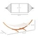 preview thumbnail 5 of 7, Outsunny 1-Person Hammock with Stand Set for Outside & Inside, 154" x 47" Wooden Frame, Cotton Fabric Bed, Safety Cords