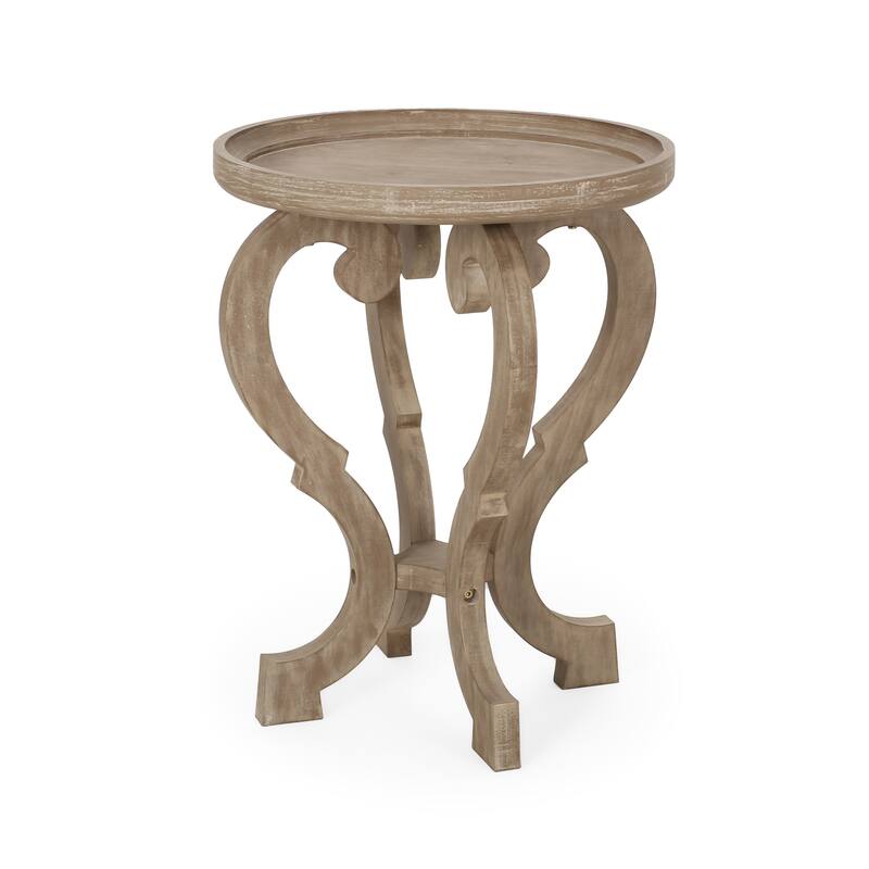 Truxton French Country Accent Table with Round Top by Christopher Knight Home - Natural