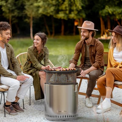 17 Inch Stainless Steel Wood Burning Smokeless Fire Pit