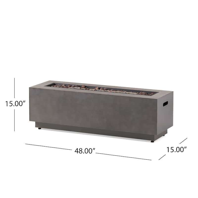 Wellington Outdoor 50,000 BTU Rectangular Fire Pit (No Tank Holder) by Christopher Knight Home