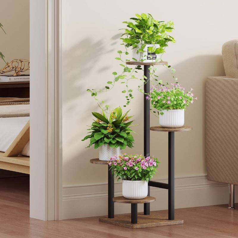 Plant Stand Indoor with Grow Light - 11 x 11 x 28.5 inches