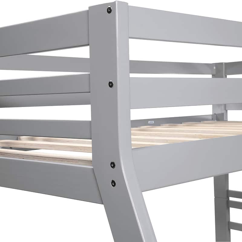 Cude Modern Twin over Full Solid Wood Bunk Bed Set by Furniture of America