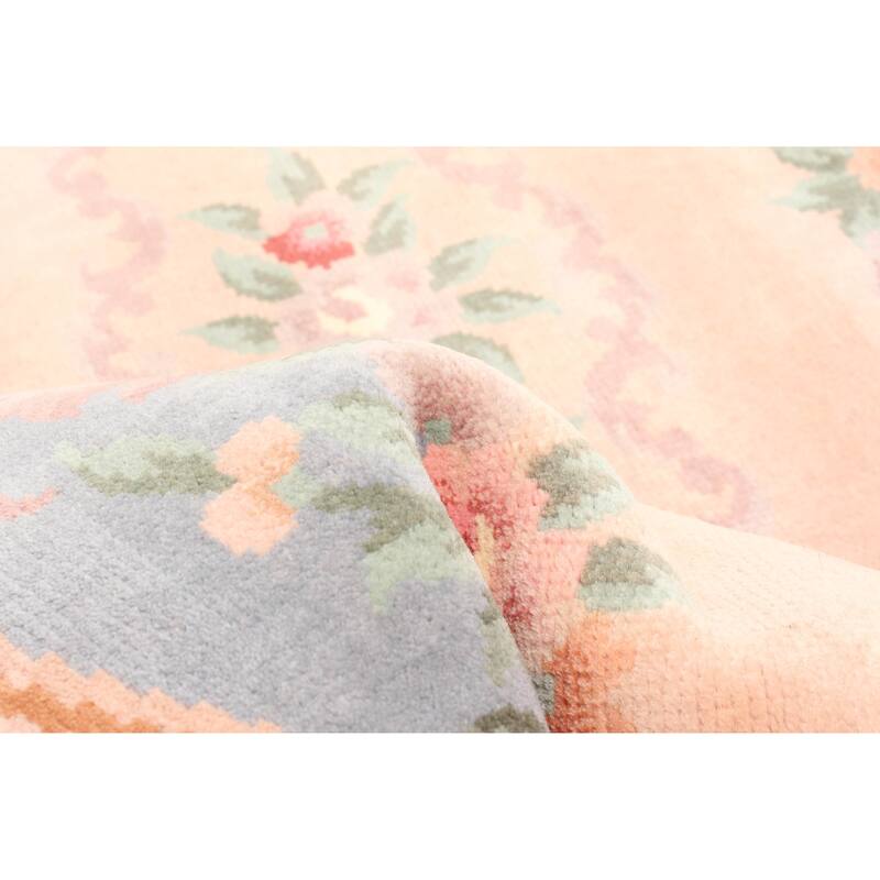 ECARPETGALLERY Hand-knotted Aubusson Tan Wool Rug - 2'3 x 4'6