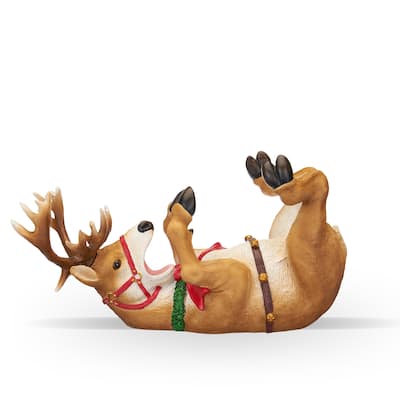 Reindeer Wine Bottle Holder - Brown - 6.5" x 5"