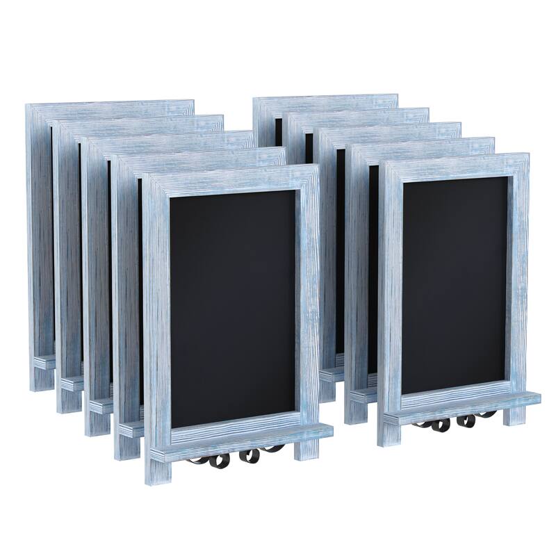 10 Pack Tabletop or Wall Mount Magnetic Chalkboards