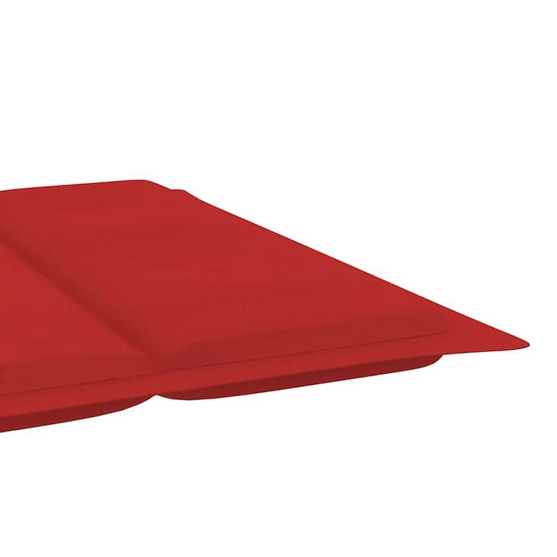 vidaXL Patio Sun Lounger with Cushion Solid Acacia Wood - 72.4" x 21.7" x 25.2"