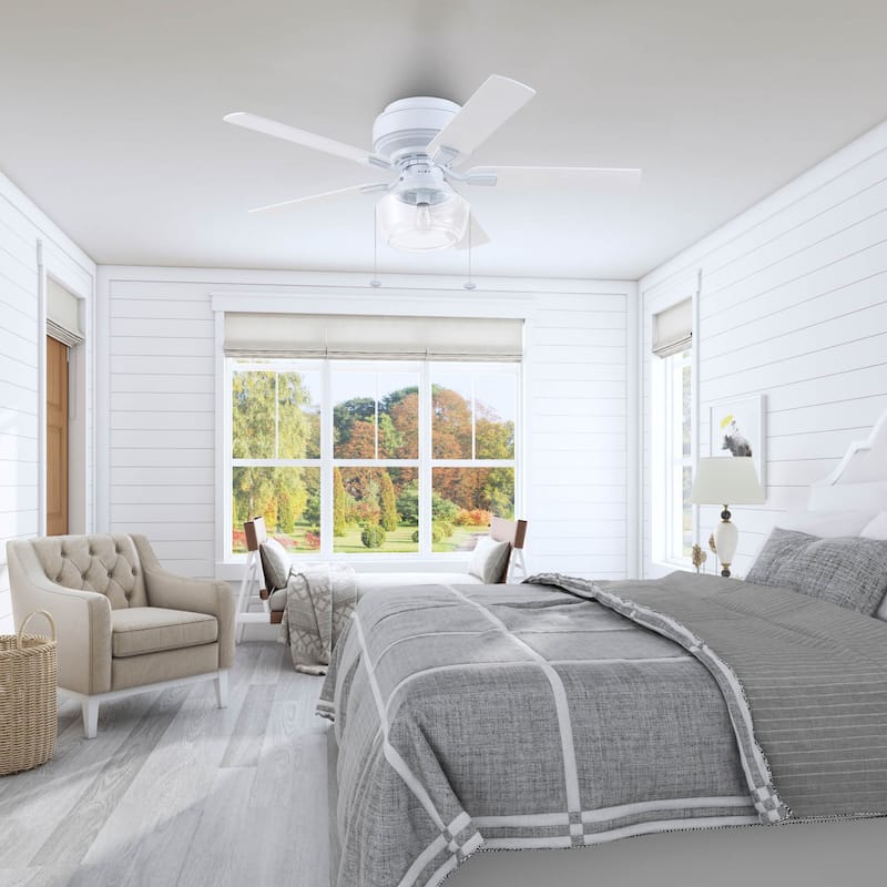 52" MaCenna Indoor Traditional Farmhouse Ceiling Fan with Pull Chains, Dry-Rated