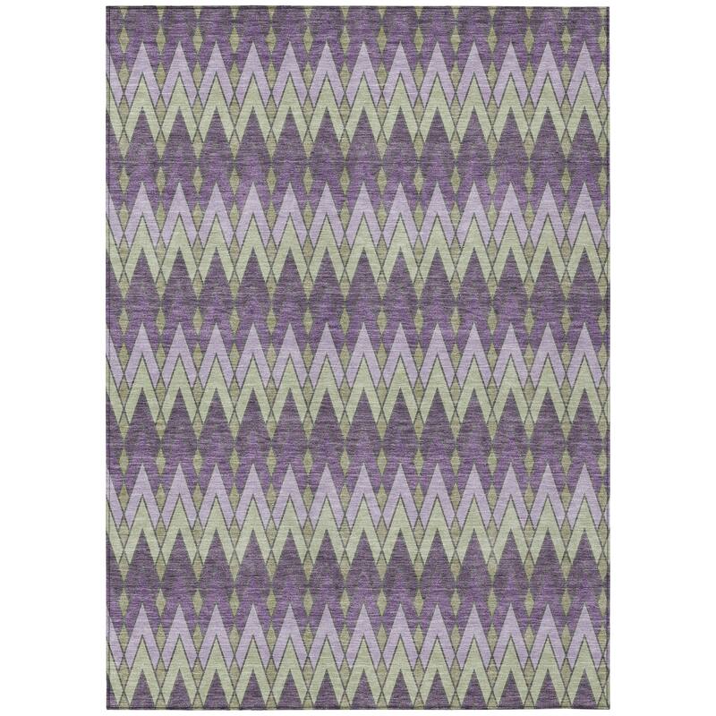 Machine Washable Indoor/ Outdoor Modern Baxter Chantille Rug