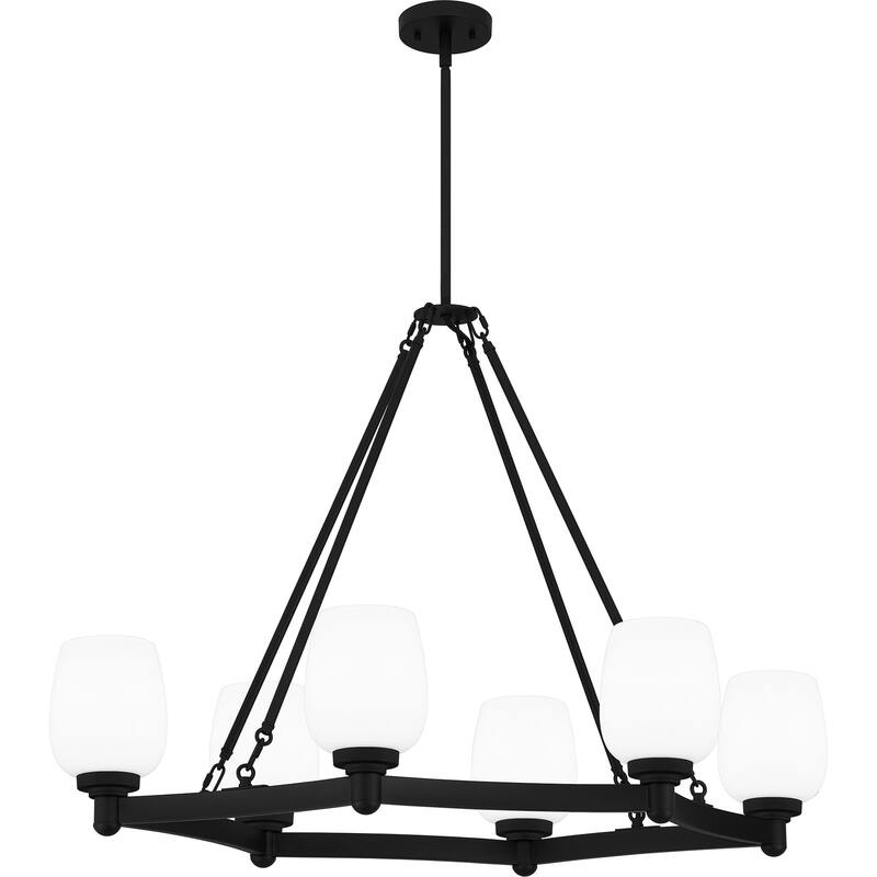 Penning 6-Light Matte Black Island Light