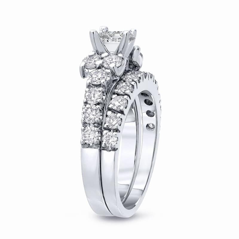 Auriya 14k Gold 1 1/4ctw Classic Diamond Engagement Ring Set 14k Gold