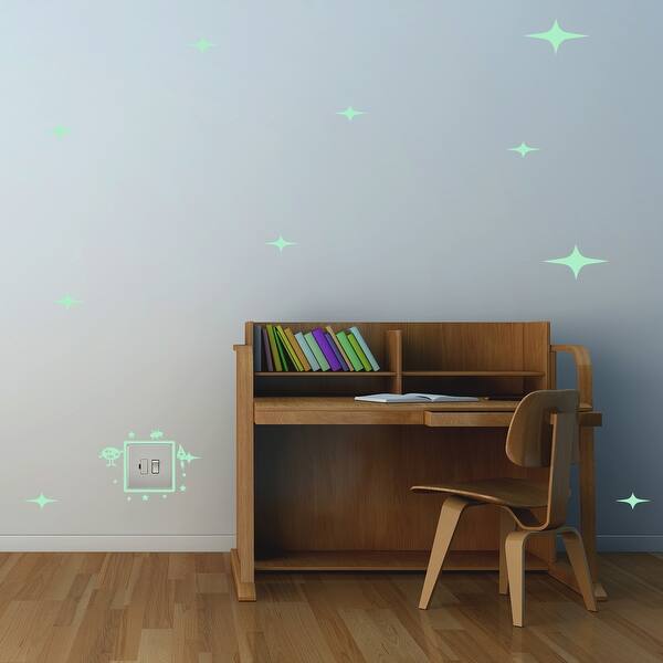 slide 2 of 6, Walplus Wall Stickers Alien & Stars Glowing Sticker Murals Decals Art