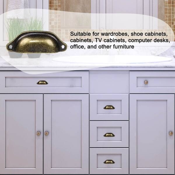 Bin Cup Pulls 3 3 Hole Center Cabinet Handle Dressers Vintage 5pcs Vintage Bronze Tone On Sale Overstock 28883035