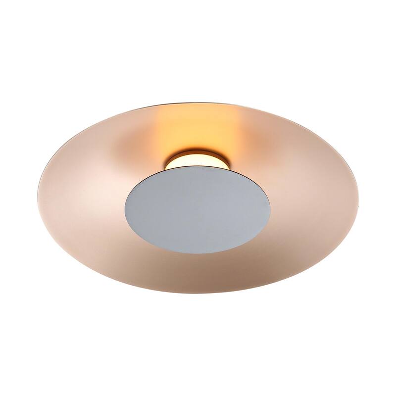 Yep by Golden Lighting Luma Integrated LED Flush Mount in French Gold and Graphite shade
