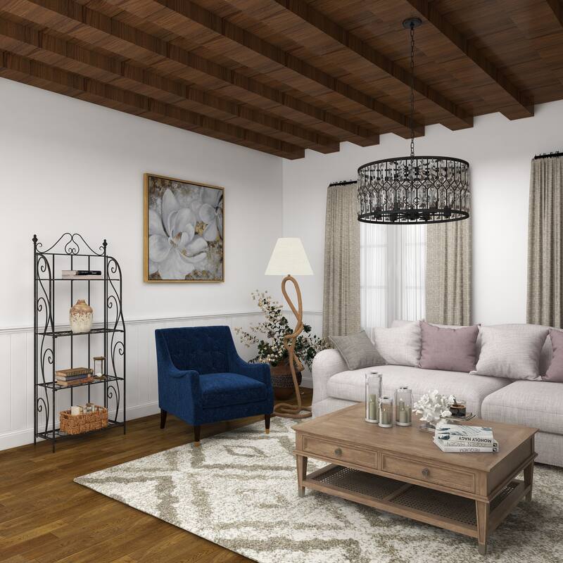 Black Metal Indoor Outdoor Tall Folding 4 Shelf Scroll Bakers Rack