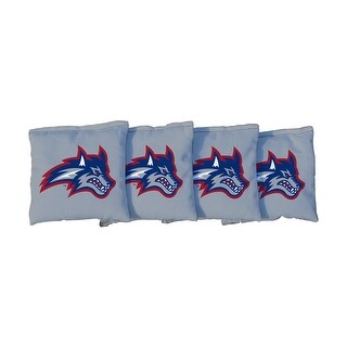 SUNY Stony Brook Seawolves Grey Cornhole Bags