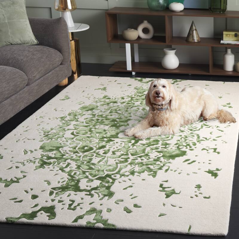 SAFAVIEH Handmade Fifth Roselette Avenue Modern Abstract Wool Rug