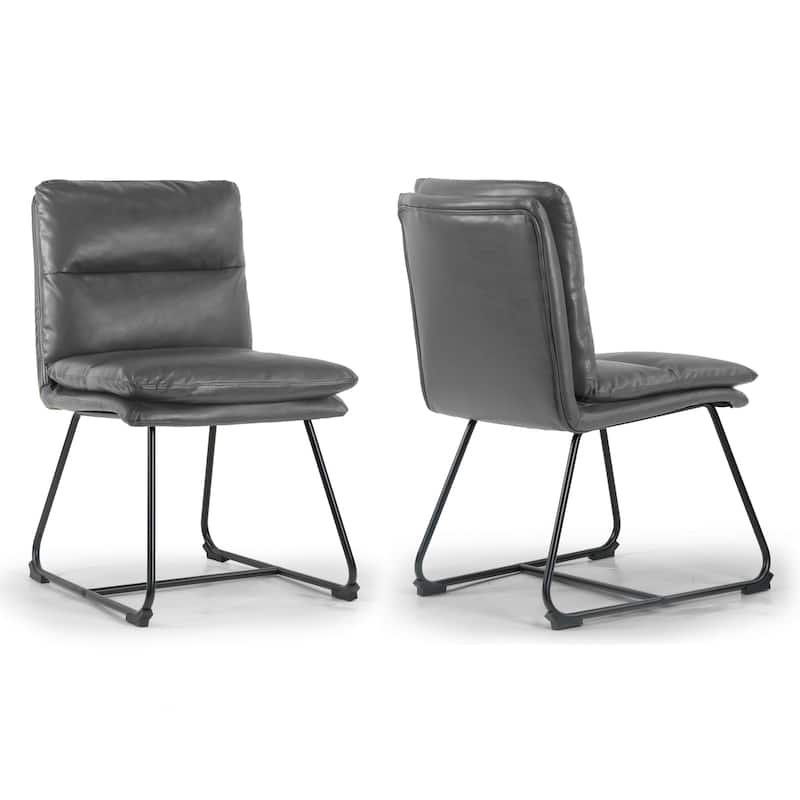 Aulani Upholstered Metal Frame Dining Chair (Set of 2) - Grey