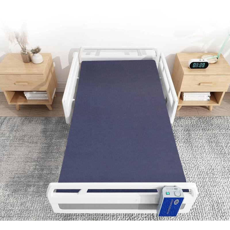 6-Inch Medium Firm Water-Resistance Foam Vinyl Mattress, Easy to Clean, Comfortable & Noise Free, 75" x 30", Blue