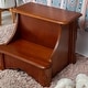 preview thumbnail 3 of 10, Linon Gabrielle Woodbury Mahogany Bed Steps with Storage
