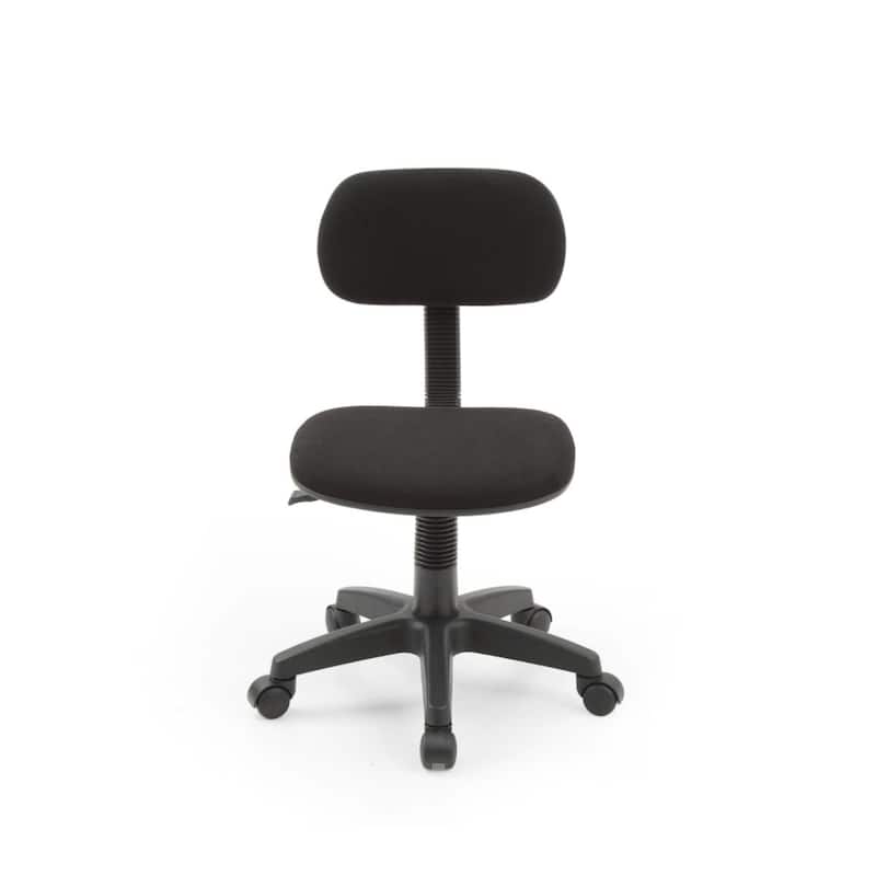35.25" Black Adjustable Armless Swiveling Kids Desk Chair