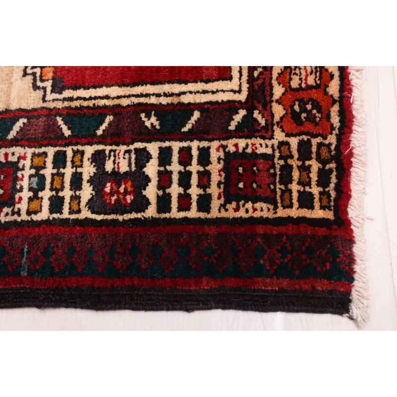 ECARPETGALLERY Hand-knotted Konya Anatolian Red Wool Rug - 3'3 x 7'10