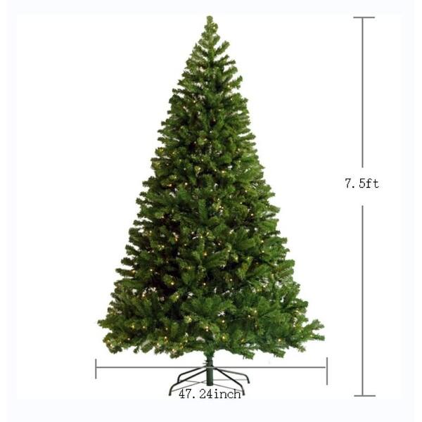 7.5ft Artificial Hinged Xmas Tree with 400 Prestrung Led Lights Bed