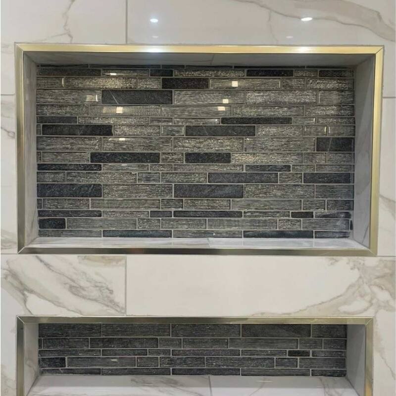 Cosmos Brick 1in x 3in Glass Backsplash Wall Tile