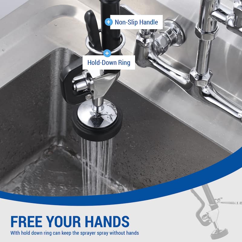 WOWOW Pre Rinse Spray Valve Hose for Commercial Sink Faucet
