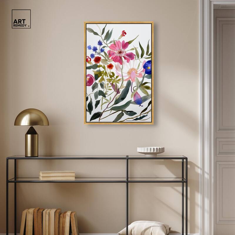 Watery Petals I Canvas by Art Remedy