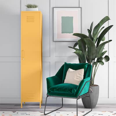 The Novogratz Cache 1-Door Tall Metal Locker Storage Cabinet