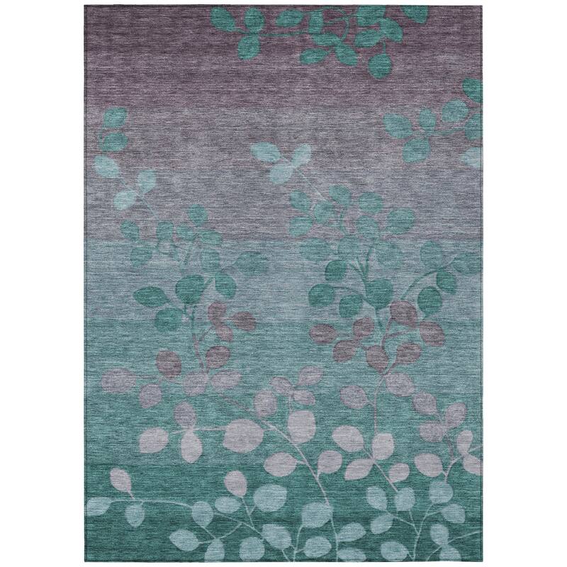 HomeRoots Floral Transitional Rectangle Outdoor Rug